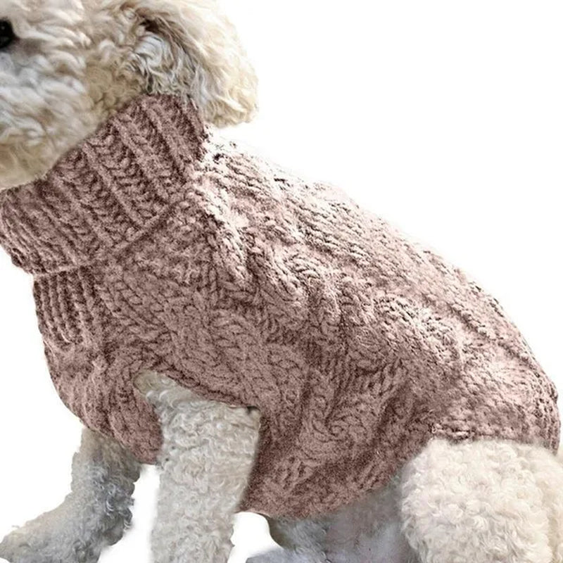 New Winter Dog Clothes Jumper Knitwear Pet Clothes Puppy Cat High Collar Sweater Coats Dog Sweaters Clothes Accessories