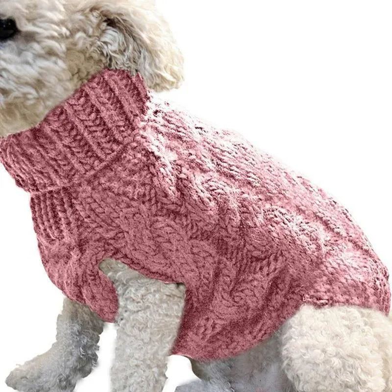 New Winter Dog Clothes Jumper Knitwear Pet Clothes Puppy Cat High Collar Sweater Coats Dog Sweaters Clothes Accessories