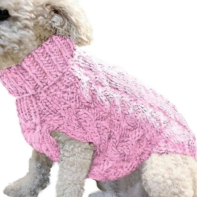 New Winter Dog Clothes Jumper Knitwear Pet Clothes Puppy Cat High Collar Sweater Coats Dog Sweaters Clothes Accessories
