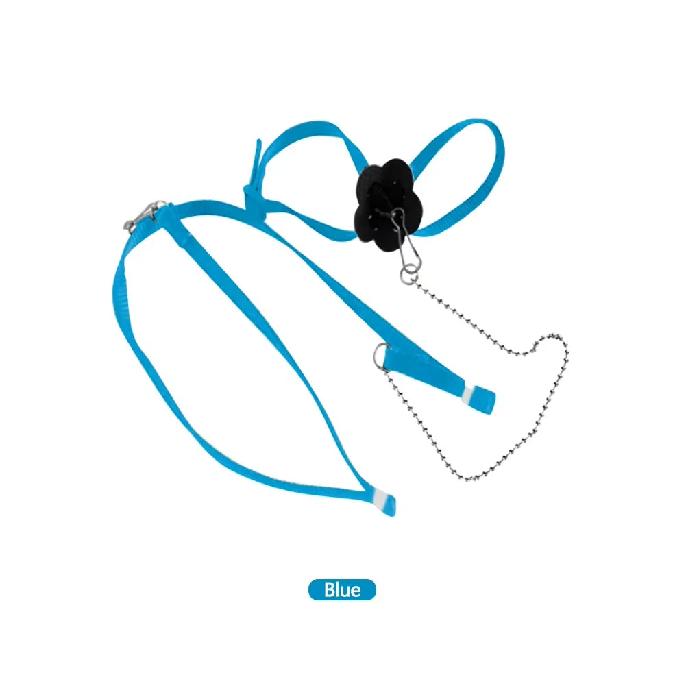 Adjustable Reptile Lizard Harness Leash Training Walking Rope Pet Leash Anti-Bite Harness Leash Pet Collar Chest Strap Lizard