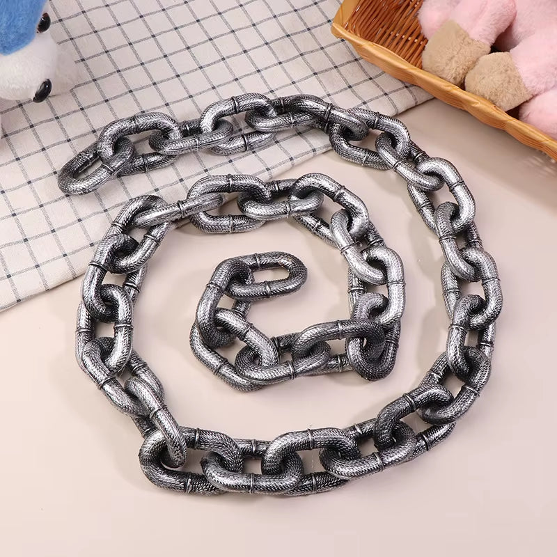 1.5M Funny Plastic Simulation Chain Dog Pet Leash Pet Tractions Rope Halloween Props Pet Supplies Leash