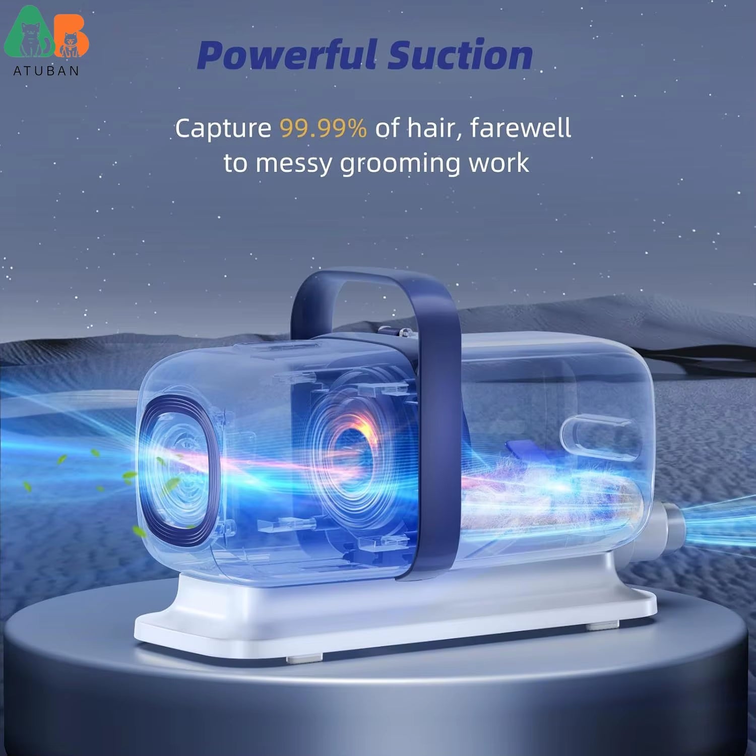 Dog Grooming Kit,15000Pa Strong Pet Grooming Vacuum for Dogs,2L Large Capacity Dog Vacuum for Shedding Grooming Hair