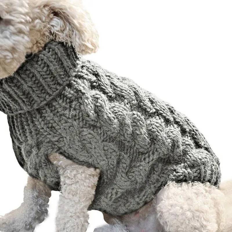 New Winter Dog Clothes Jumper Knitwear Pet Clothes Puppy Cat High Collar Sweater Coats Dog Sweaters Clothes Accessories