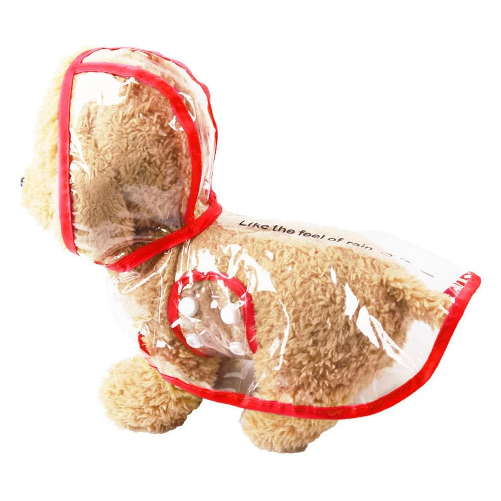 Transparent Raincoat for Small and Medium Dogs