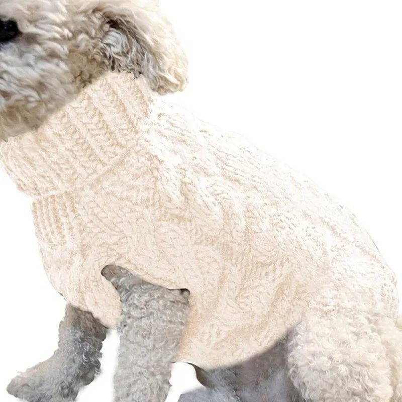 New Winter Dog Clothes Jumper Knitwear Pet Clothes Puppy Cat High Collar Sweater Coats Dog Sweaters Clothes Accessories