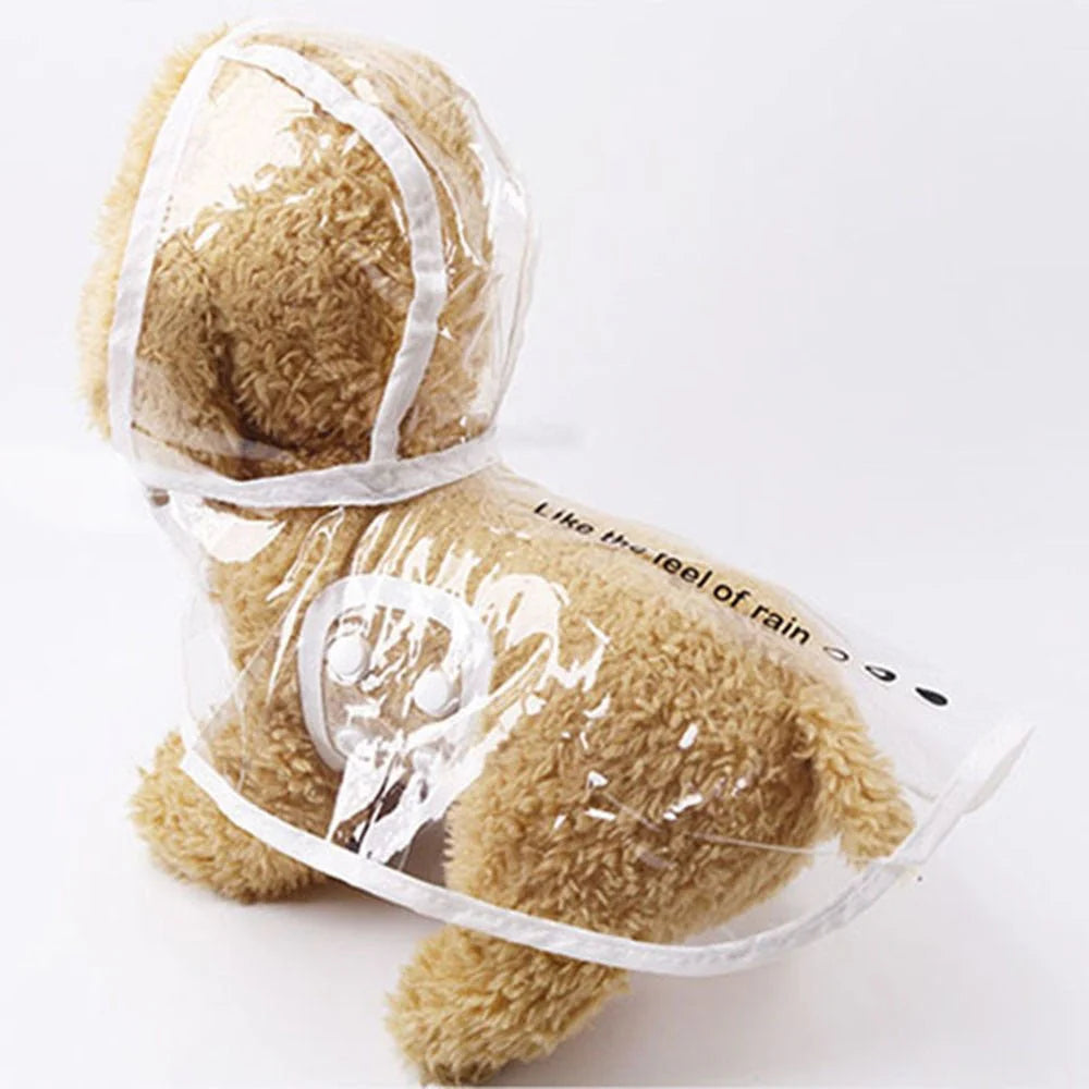 Transparent Raincoat for Small and Medium Dogs