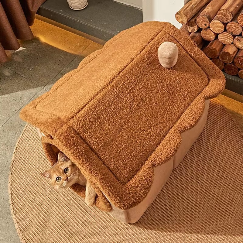 Pet Supplies Bed House Foldable Pet House Removable Washable Cat House Puppy Cave Sofa for Small Dogs and Small and Medium Cats
