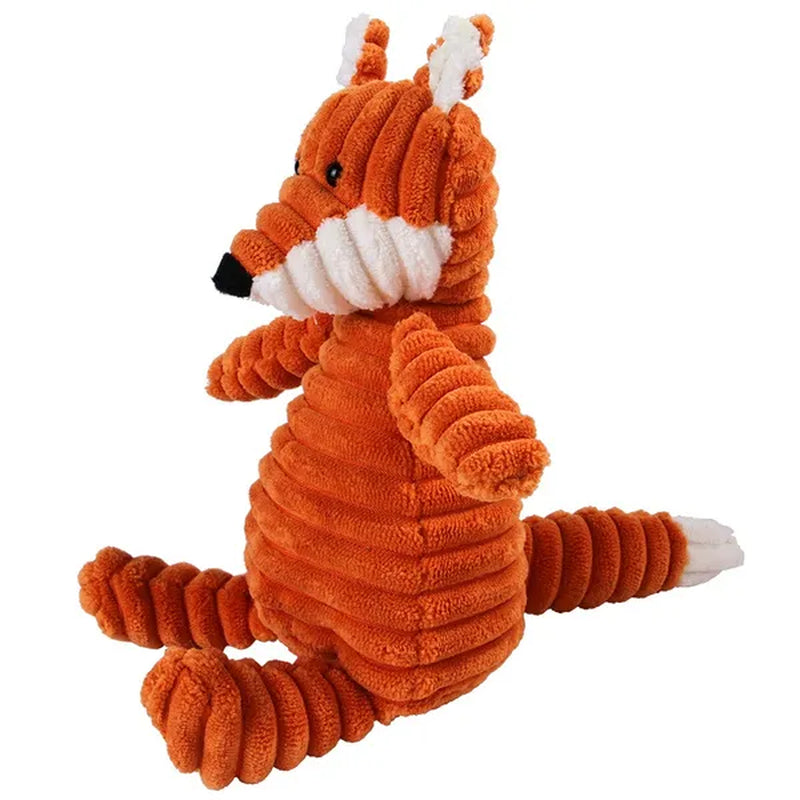 Dog Corduroy Toys Animal Shape Plush Puppy Squeaky Chew Bite Resistant Toy Pets Accessories