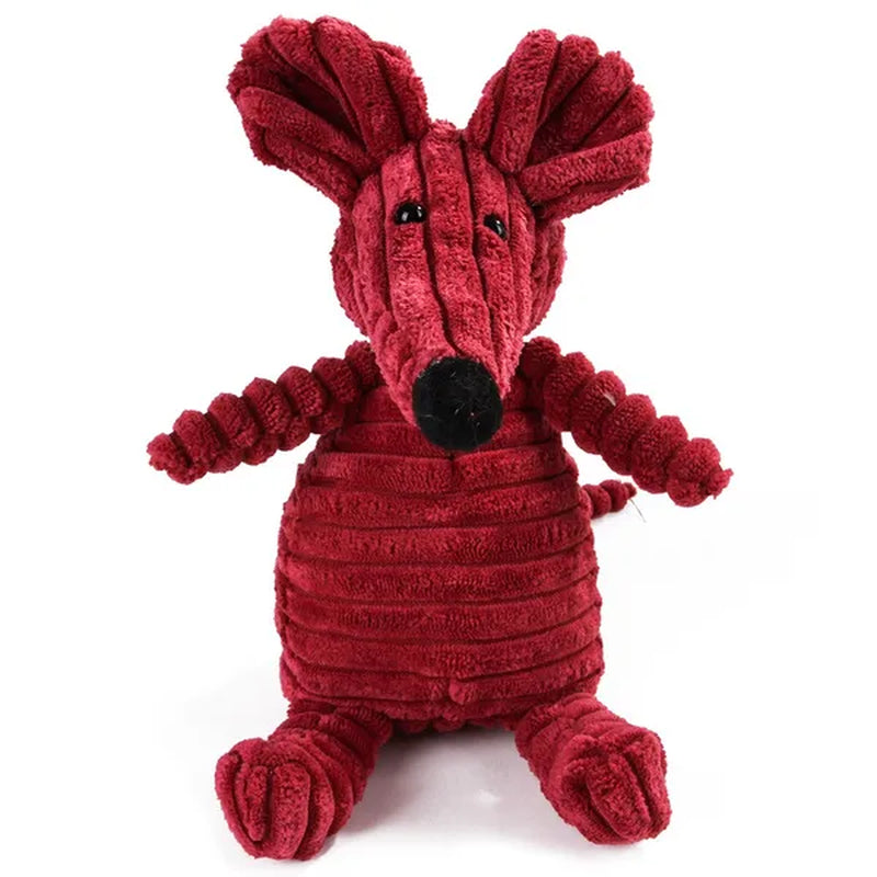 Dog Corduroy Toys Animal Shape Plush Puppy Squeaky Chew Bite Resistant Toy Pets Accessories