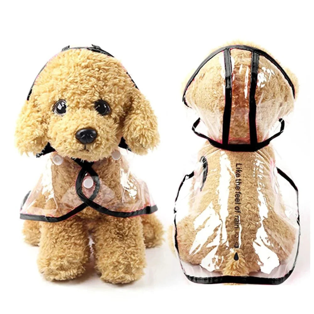 Transparent Raincoat for Small and Medium Dogs