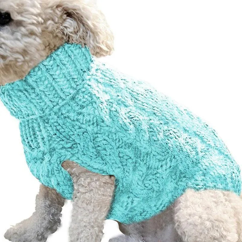 New Winter Dog Clothes Jumper Knitwear Pet Clothes Puppy Cat High Collar Sweater Coats Dog Sweaters Clothes Accessories