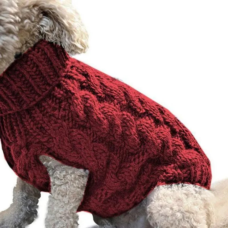 New Winter Dog Clothes Jumper Knitwear Pet Clothes Puppy Cat High Collar Sweater Coats Dog Sweaters Clothes Accessories