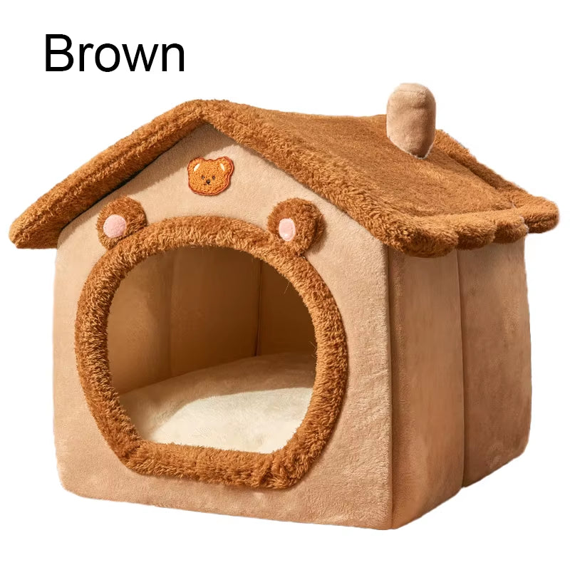 Pet Supplies Bed House Foldable Pet House Removable Washable Cat House Puppy Cave Sofa for Small Dogs and Small and Medium Cats