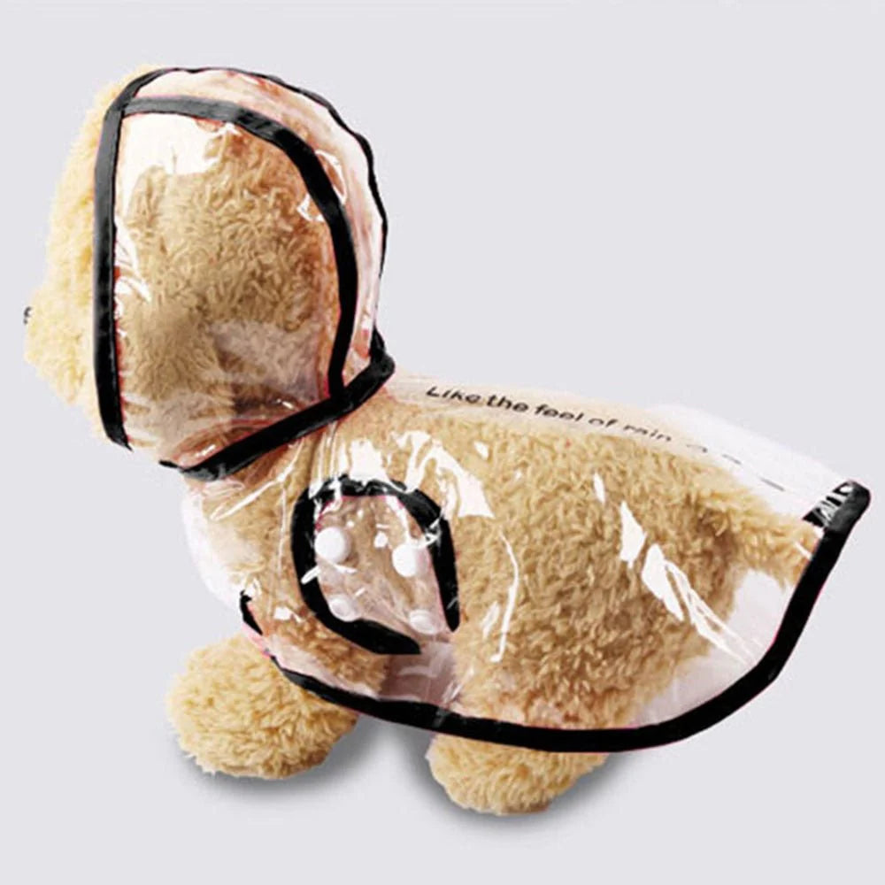 Transparent Raincoat for Small and Medium Dogs